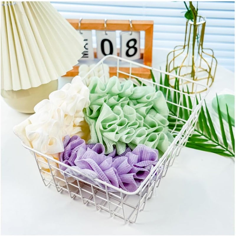 MOSYFEIBI Washcloth Loofah Combo 2-in-1 Loufee Wash Cloth That Holds Bar Soap-Exfoliation Mesh Shower Ball for Body Wash&Smooth Skin+Free Loofah Dish Towel - Image 2